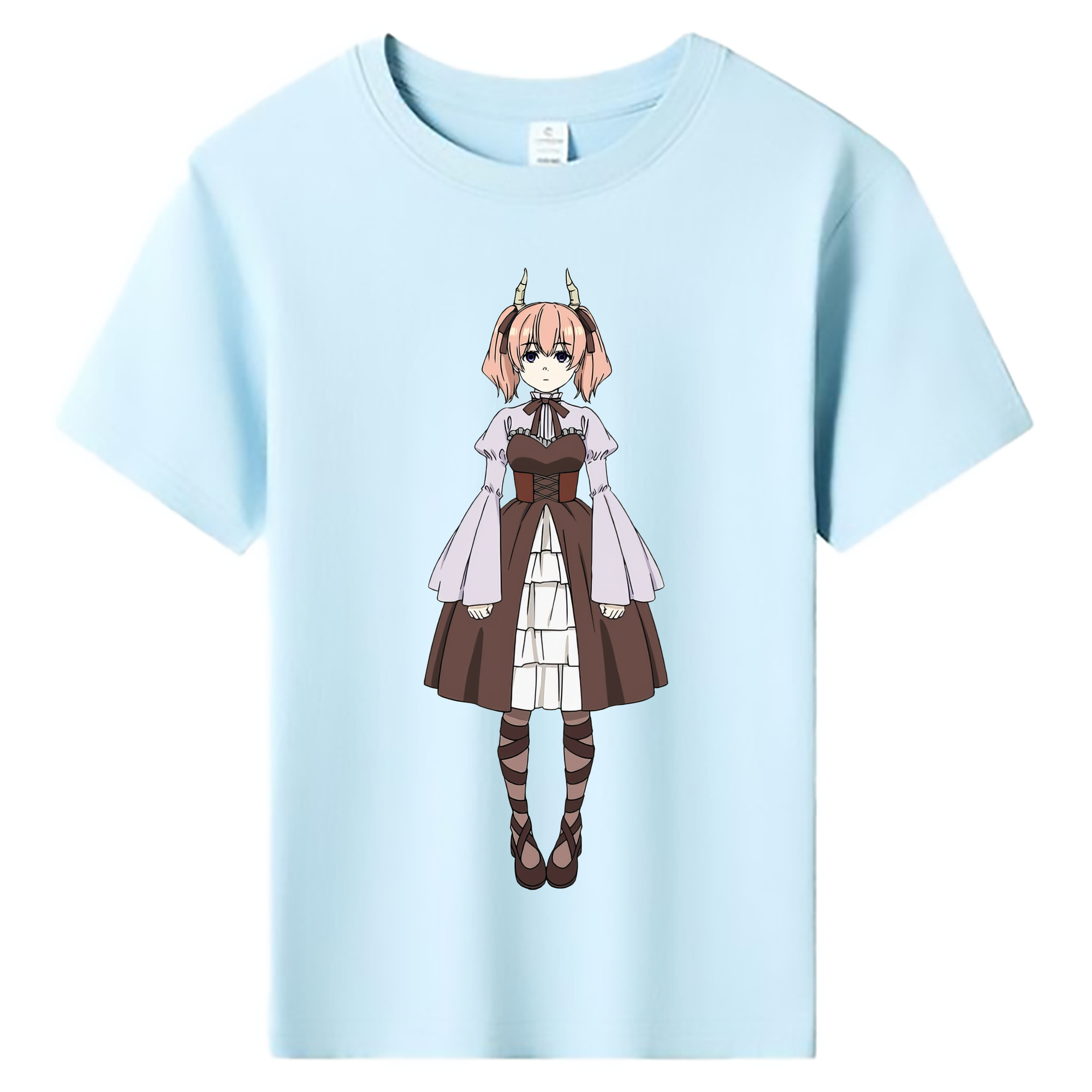 （画像用） 葬送のフリーレン Frieren 綿100％キッズTシャツ（フロントプリント）